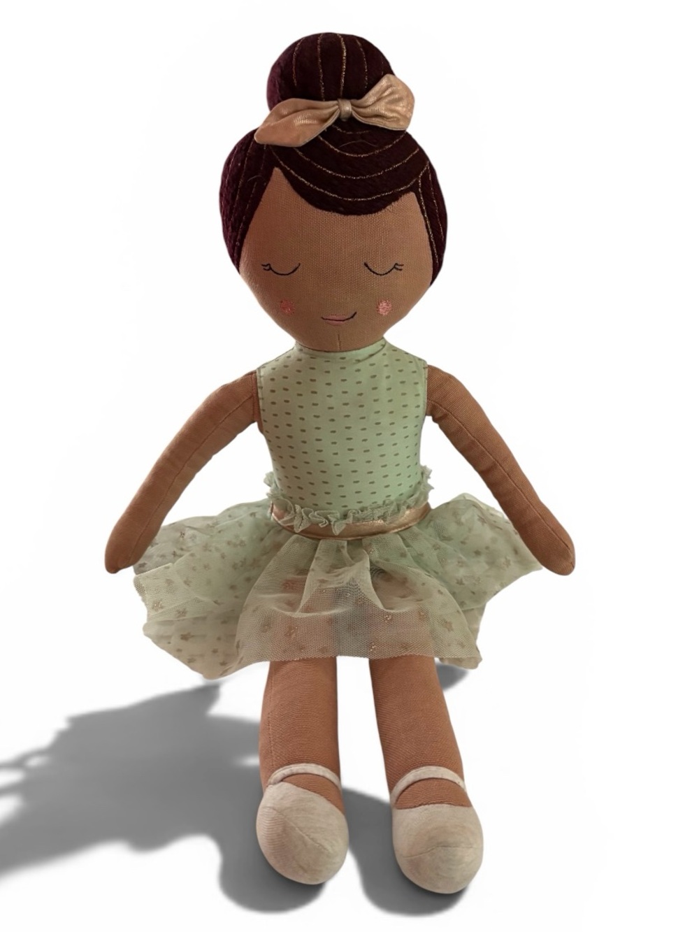 Pillowfort Sage Green Ballerina Plush Doll